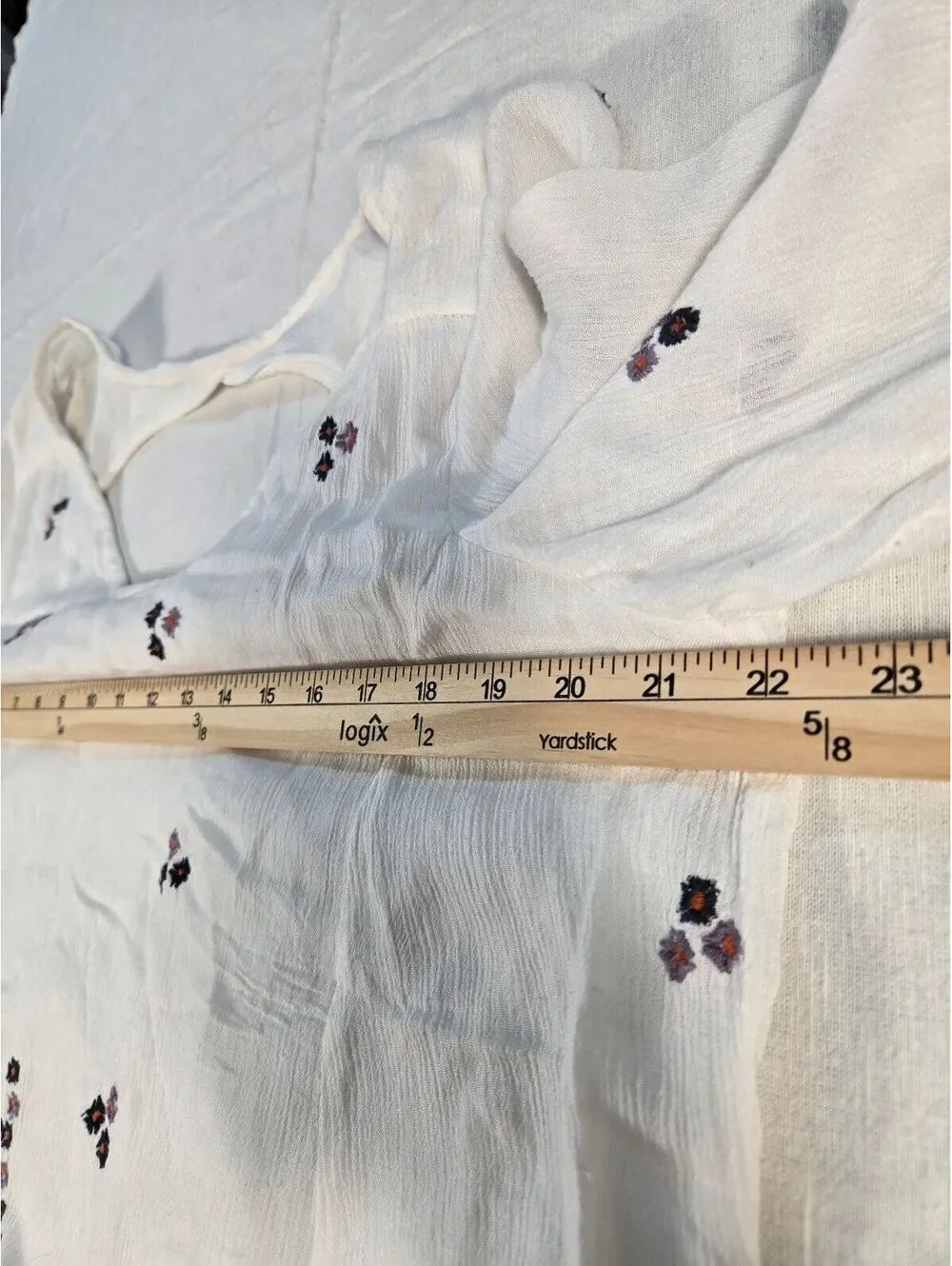 Free People Oxford Embroidered Mini Dress Boho Festival Fall